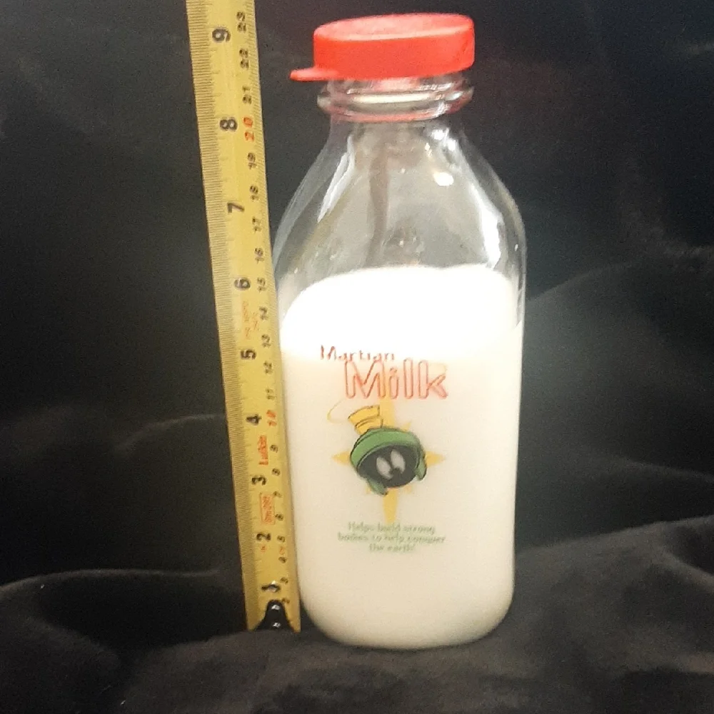 Martian🛸VINTAGE 1998 Milk Bottle Marvin MARTIAN MILK"to help conquer the earth" - Picture 6 of 6